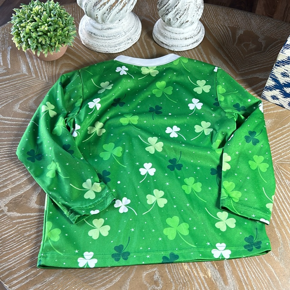 Little Boys St Patrick’s Day Irish Lucky Leprechaun Costume Long Sleeve Tee - Picture 5 of 5